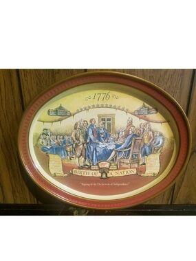 Collectible 1776 Birth of a Nation Decorative Serving Tray Miller High Life 1992